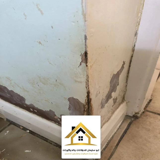 معالجة انتشار رطوبة الجدران بجده