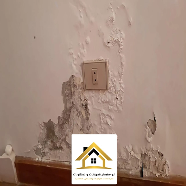 معالجة انتشار رطوبة الجدران بجده