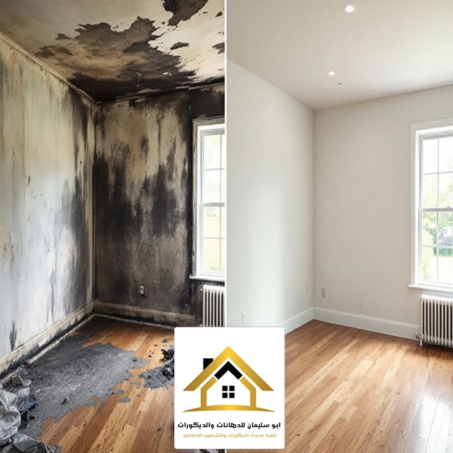 معالجة رطوبة الجدران الداخلية جده