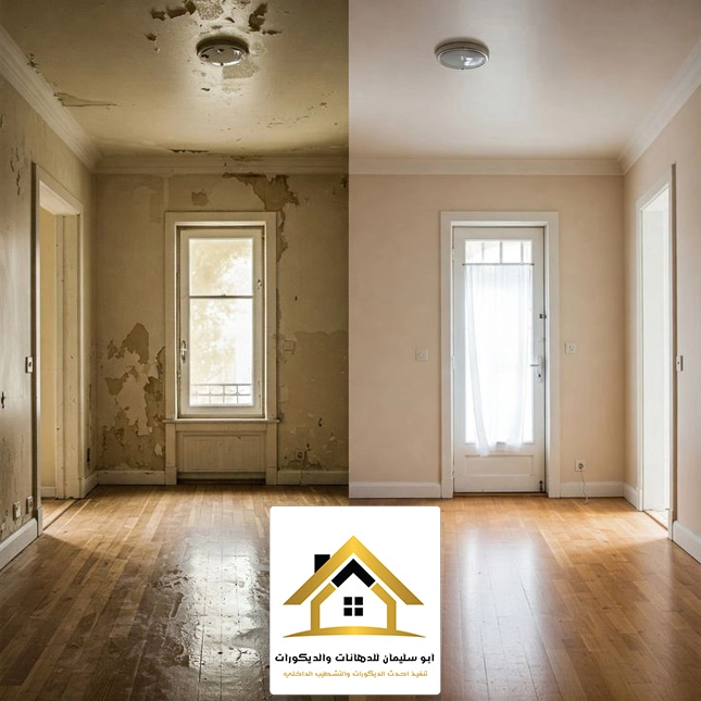 معالجة رطوبة الجدران الداخلية جده