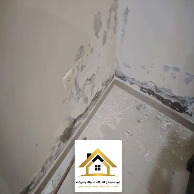 معالجة انتشار رطوبة الجدران بجده