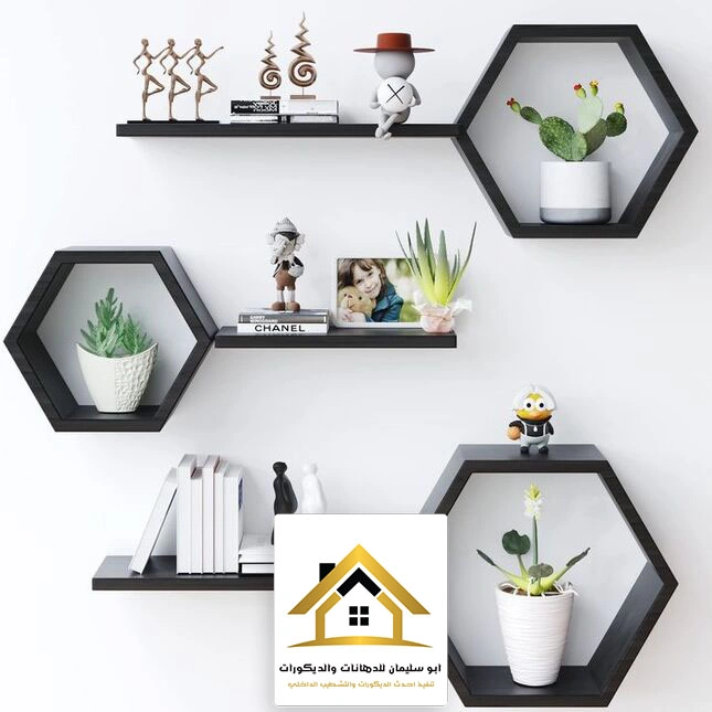 تركيب رفوف خشب جدارية جدة