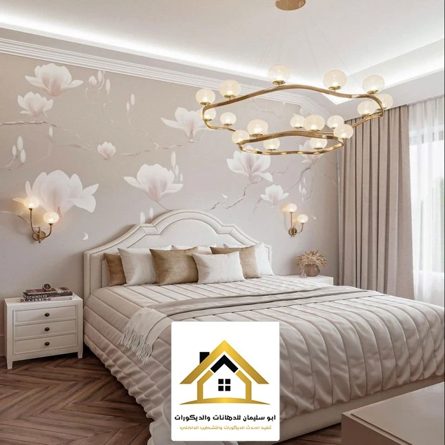 تركيب ورق جدران مخملي جدة
